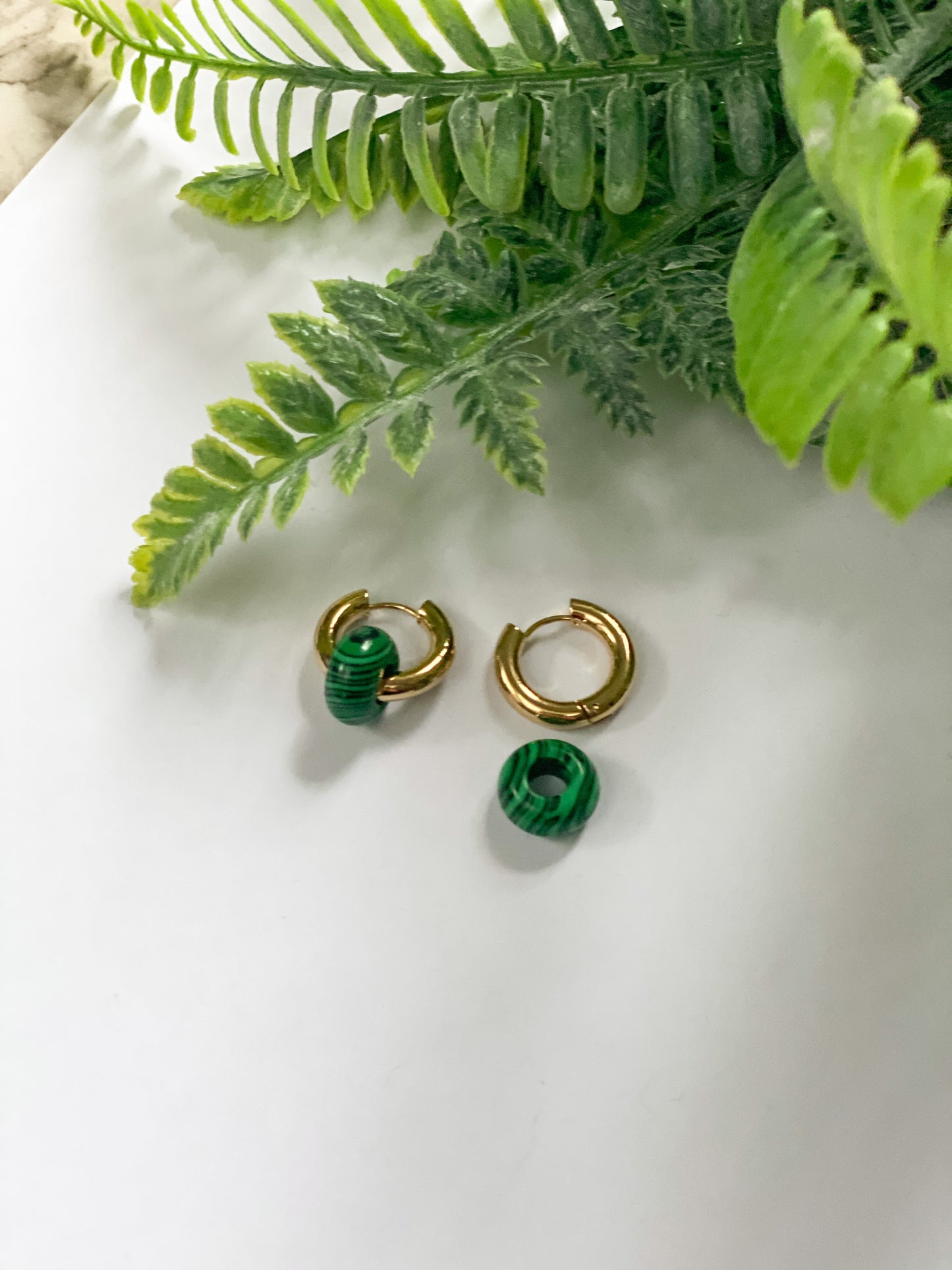 Malachite earrings