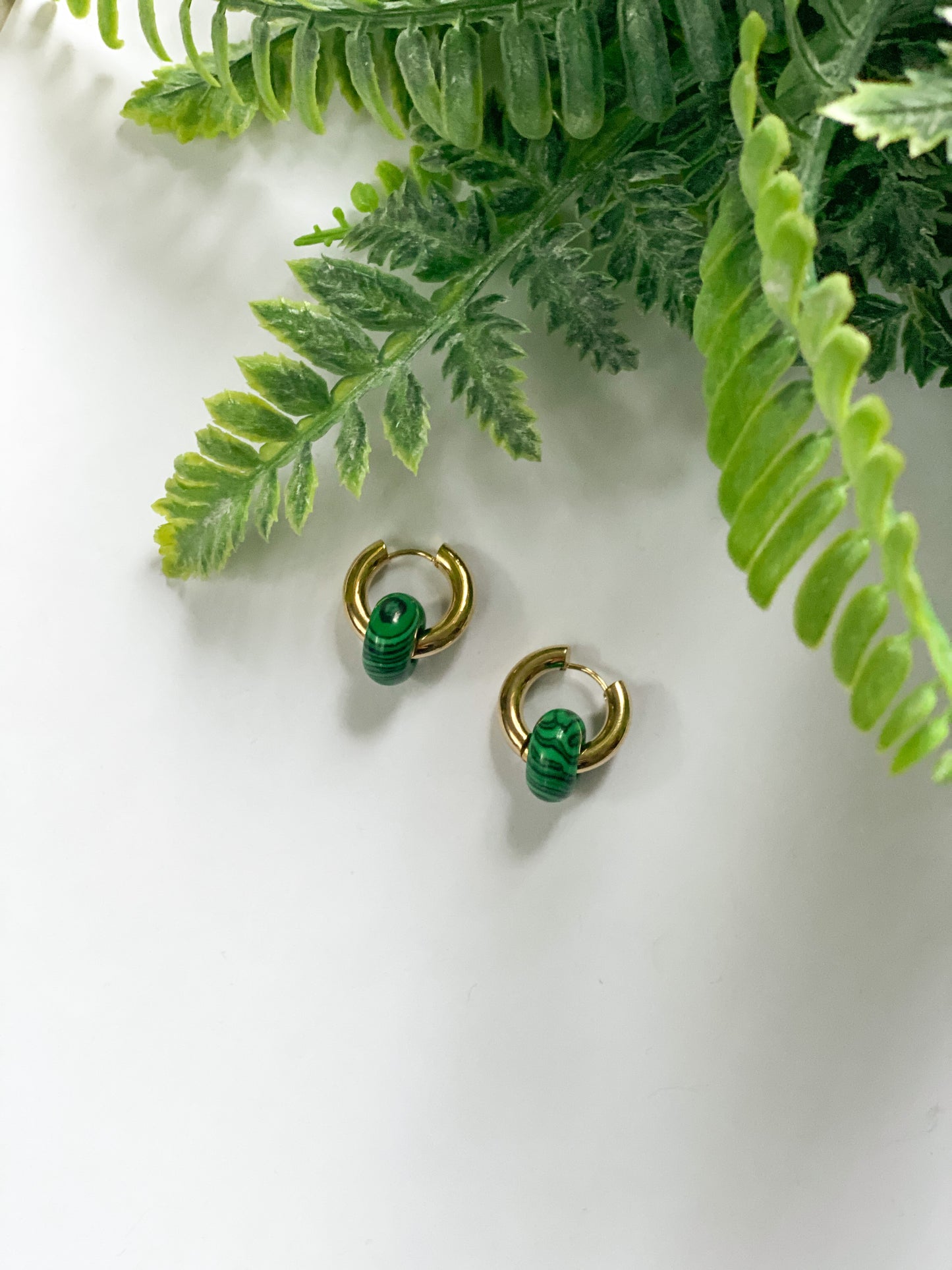 Malachite earrings