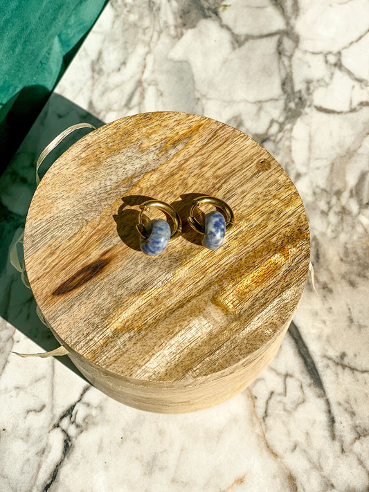 Blue jasper earrings