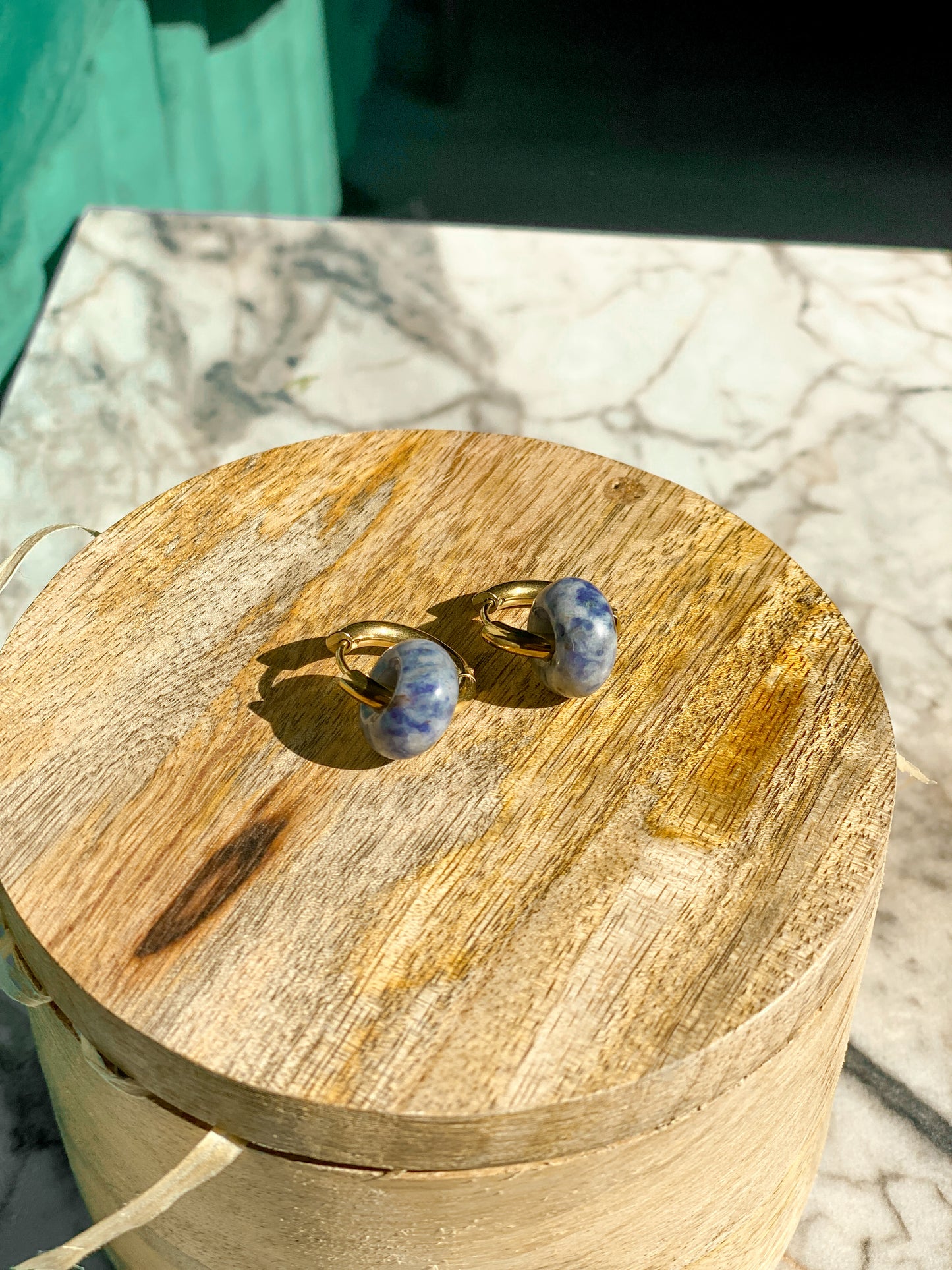 Blue jasper earrings