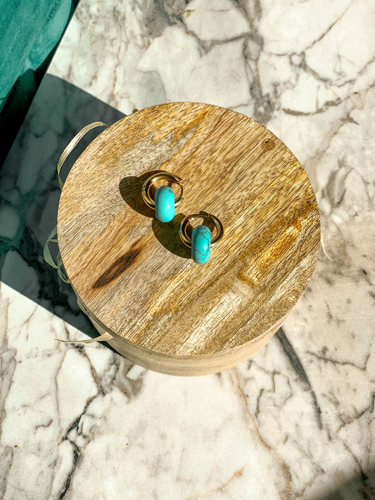 Blue turquoise earrings