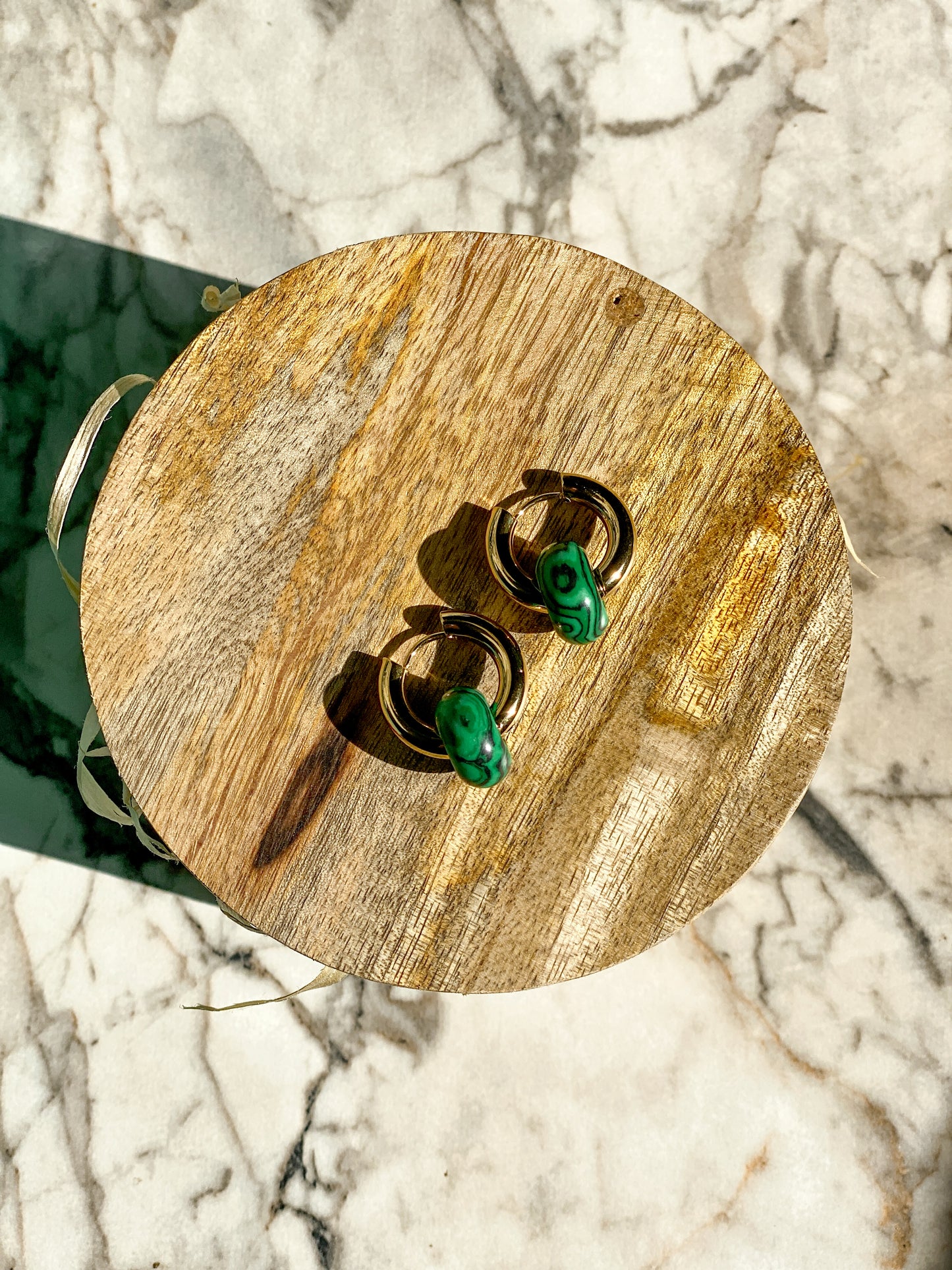 Malachite earrings