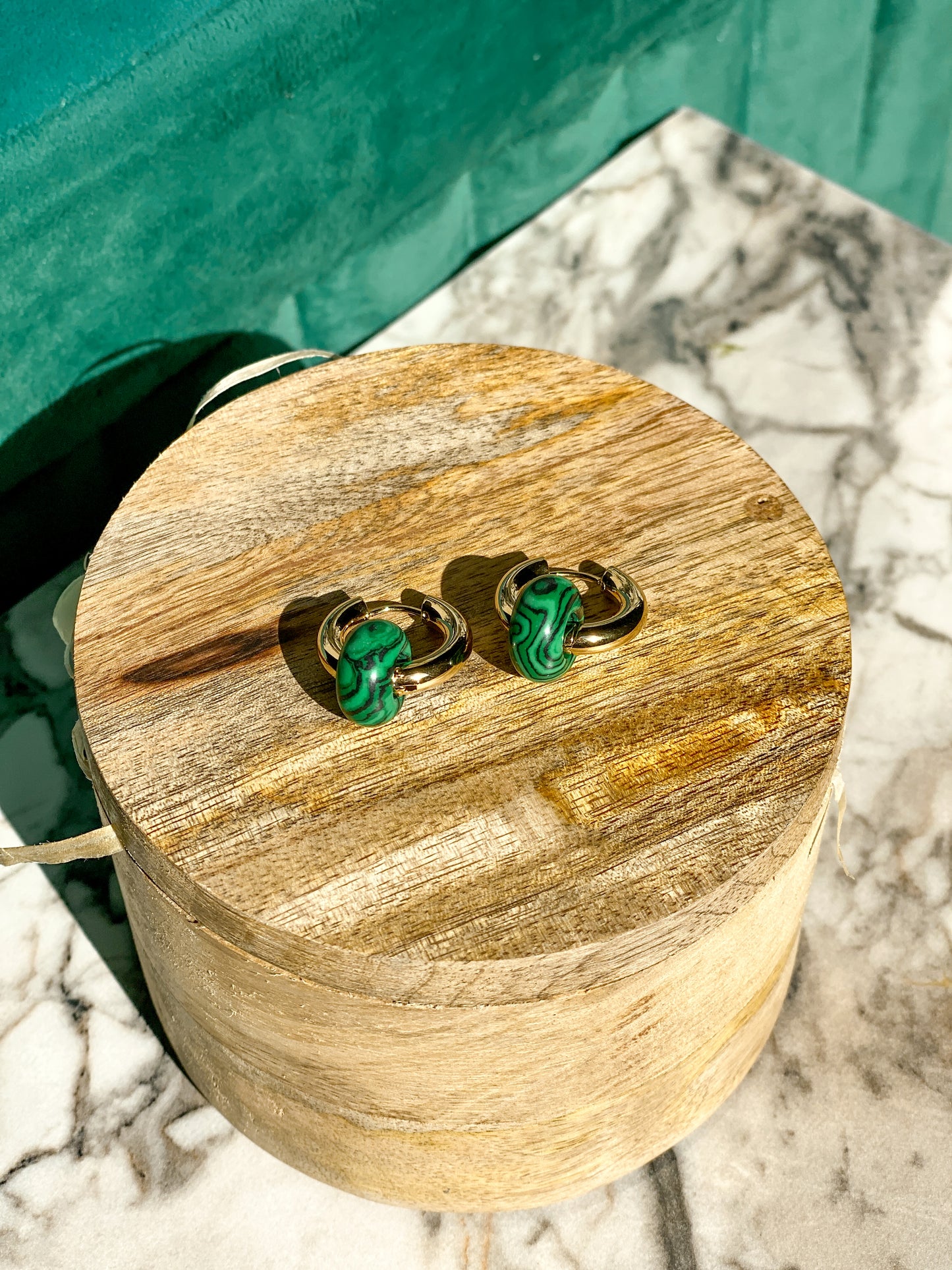 Malachite earrings