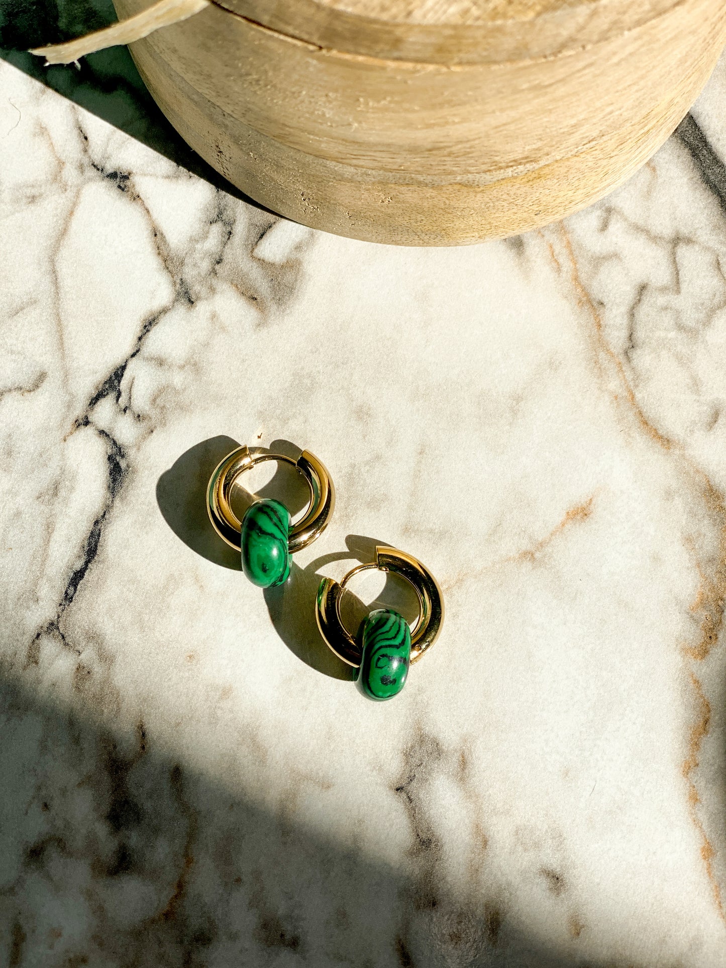 Malachite earrings